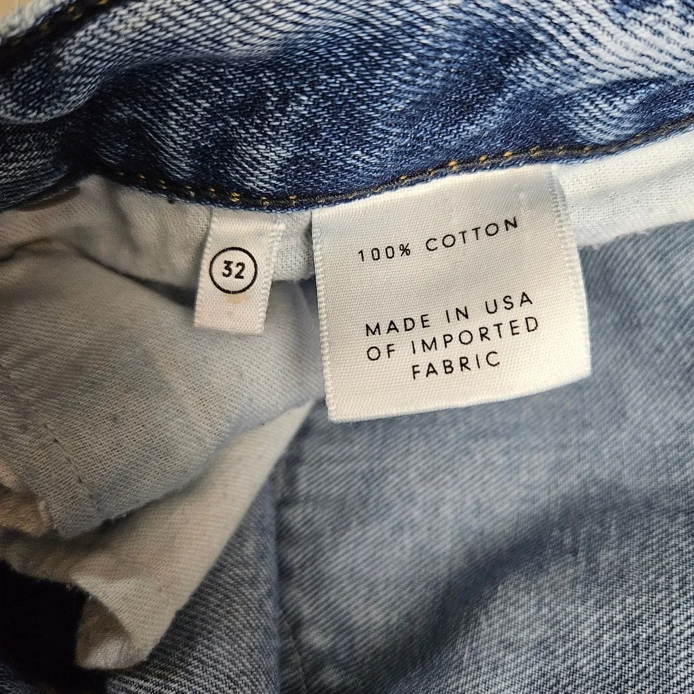 GRLFRND Marjan Distressed Denim Shorts Step It Up Light Wash Size 32 Made in USA